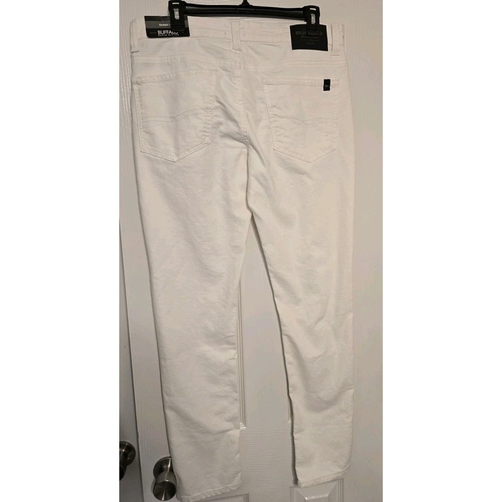 Buffalo David Bitton Jeans Skinny Max Stretch Mens 32x32 (32x31) White NWT Indie - Picture 3 of 11